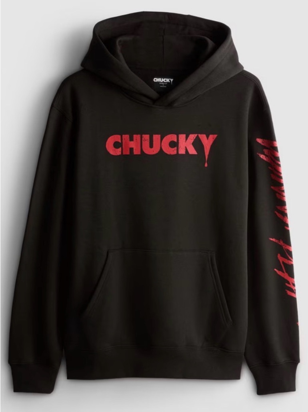 Chucky Logo Black Hoodie with Red Graphic - Men